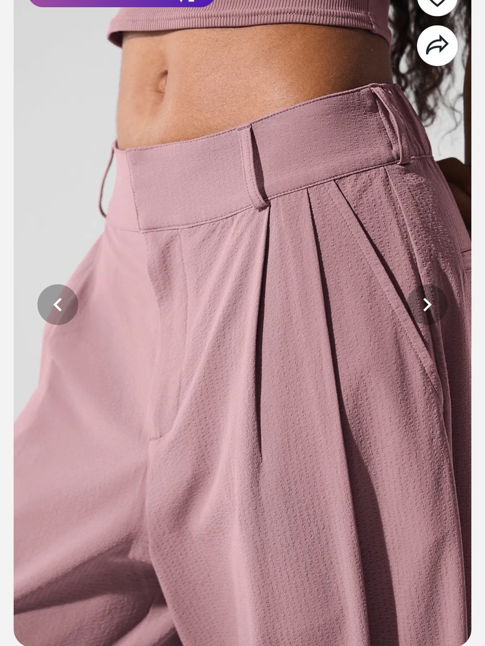 Alo Yoga High Waist Dreamscape Trousers Wide Leg Smoky Quartz Sz L 12-14 W54174R